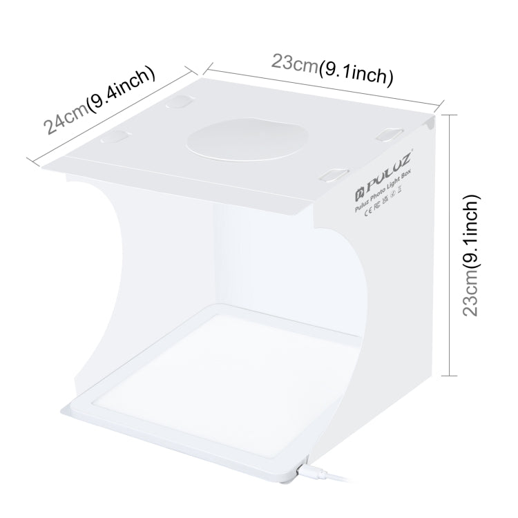 PULUZ Mini LED Fotografia Lampada a luce senza ombre Pannello Pad + Scatola per tenda da tiro in studio, Materiale acrilico, Area effettiva 20 cm x 20 cm