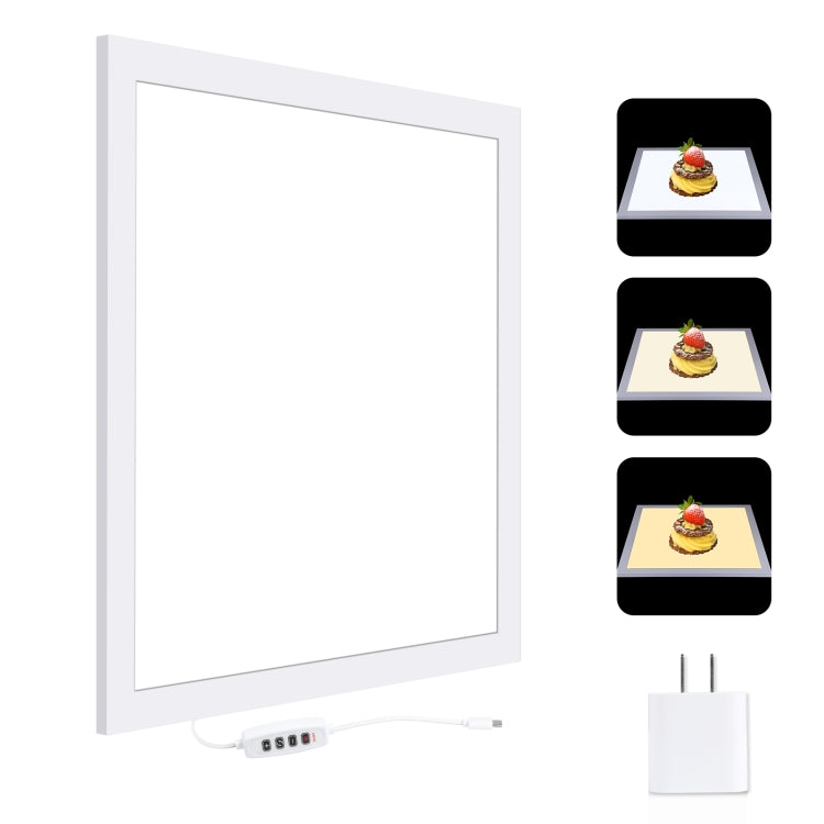 PULUZ 1000LM LED Acrilico No Polare Oscuramento Luce Senza Ombre con Interruttore per Scatola da Studio Fotografico da 40 cm