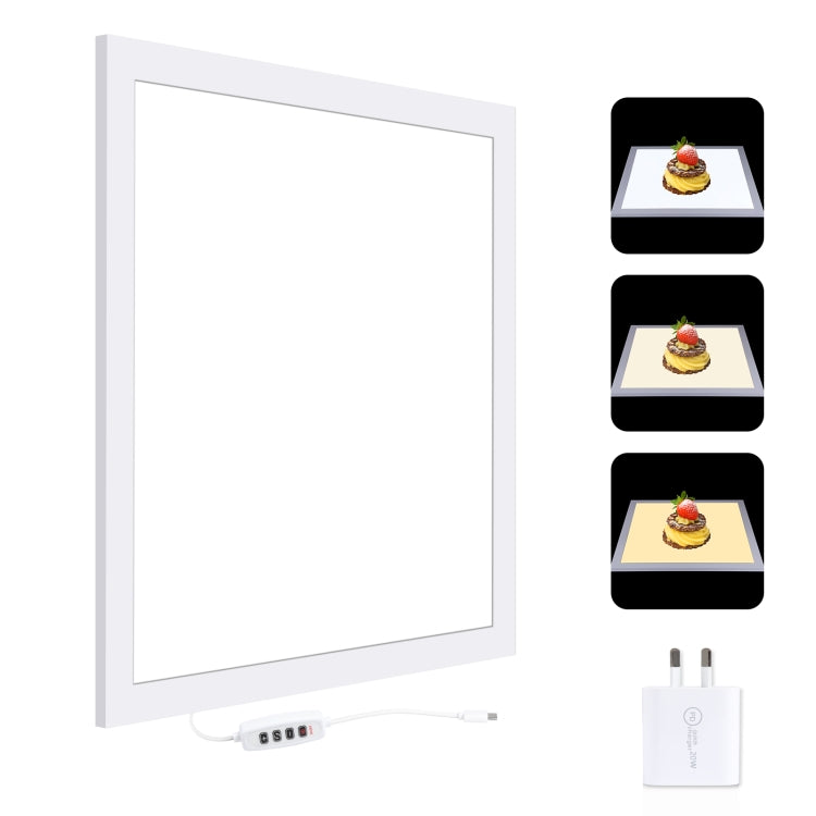 PULUZ 1000LM LED Acrilico No Polare Oscuramento Luce Senza Ombre con Interruttore per Scatola da Studio Fotografico da 40 cm