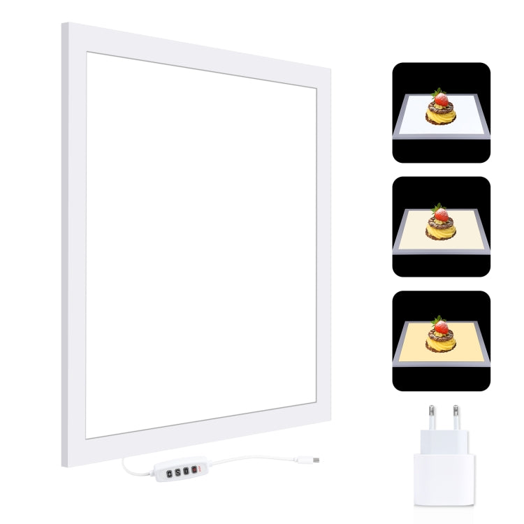PULUZ 1000LM LED Acrilico No Polare Oscuramento Luce Senza Ombre con Interruttore per Scatola da Studio Fotografico da 40 cm