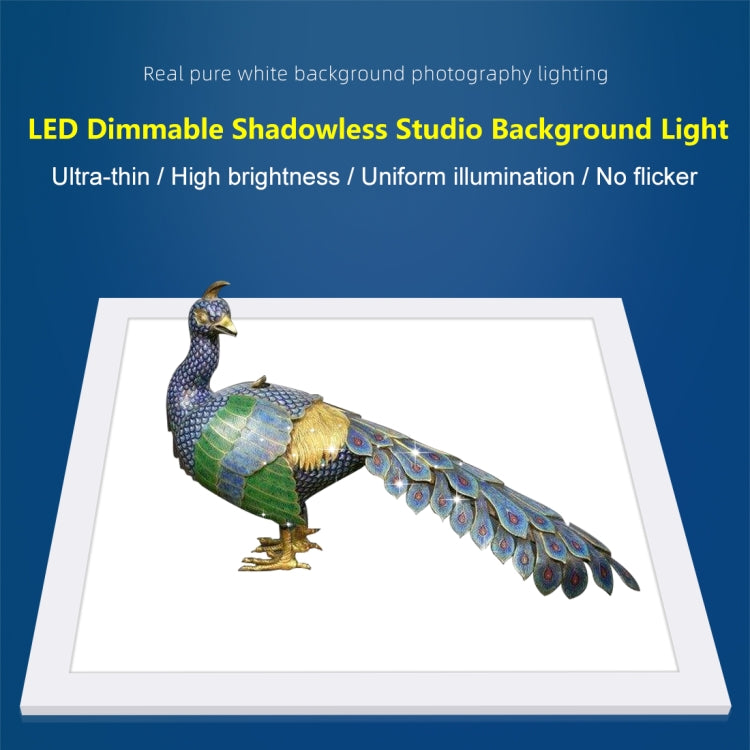 PULUZ 1000LM LED Acrilico No Polare Oscuramento Luce Senza Ombre con Interruttore per Scatola da Studio Fotografico da 40 cm