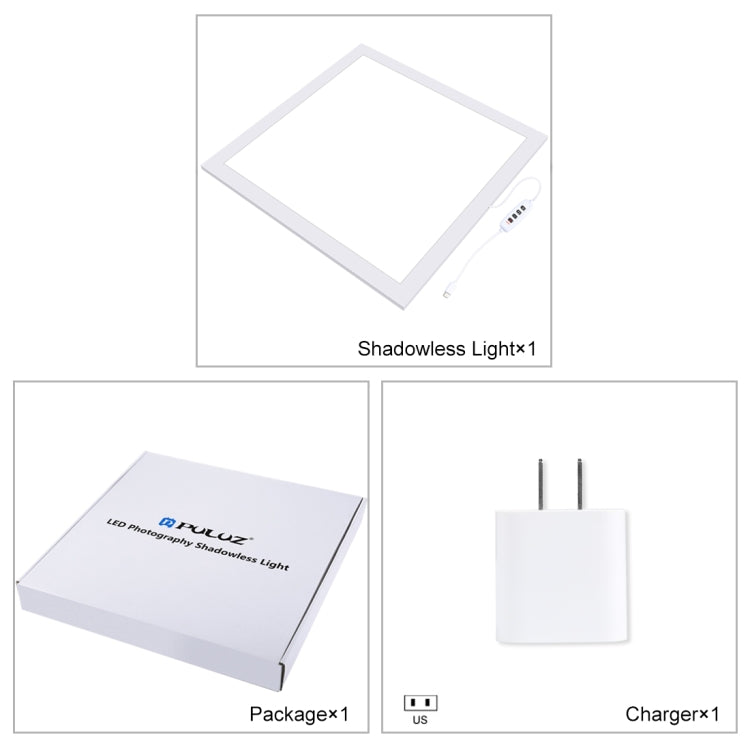 PULUZ 1000LM LED Acrilico No Polare Oscuramento Luce Senza Ombre con Interruttore per Scatola da Studio Fotografico da 40 cm