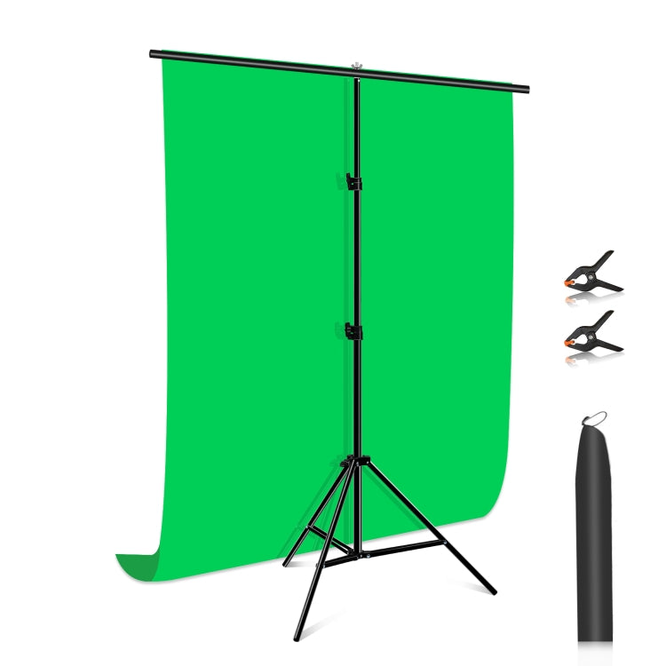 PULUZ 1x2m Kit staffa traversa per fondale per studio fotografico a forma di T, supporto per sfondo con clip, 1 x 2m Bracket Kit