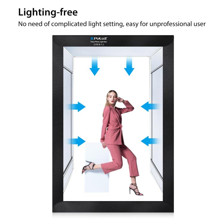 PULUZ 2m 240W 5500K Kit luce fotografica da studio per vestiti/ritratto modello adulto, 2m Box(US), 2m Box(EU), 2m Box(AU), 2m Box(UK)