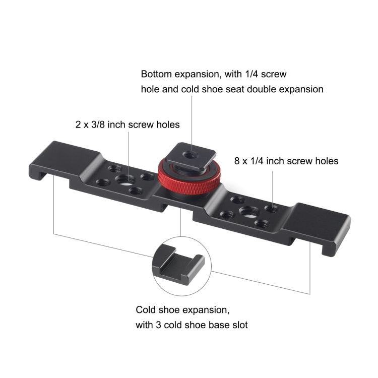 Supporto per staffa per pattino freddo a tre teste PULUZ, Three-head Mount