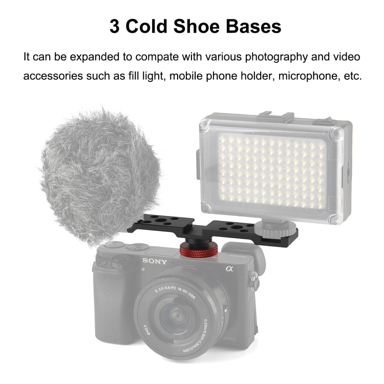 Supporto per staffa per pattino freddo a tre teste PULUZ, Three-head Mount