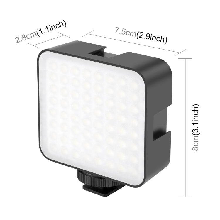 PULUZ 64 LED 5W Luce di riempimento per giunzioni video per fotocamera/videocamera, 64 LED