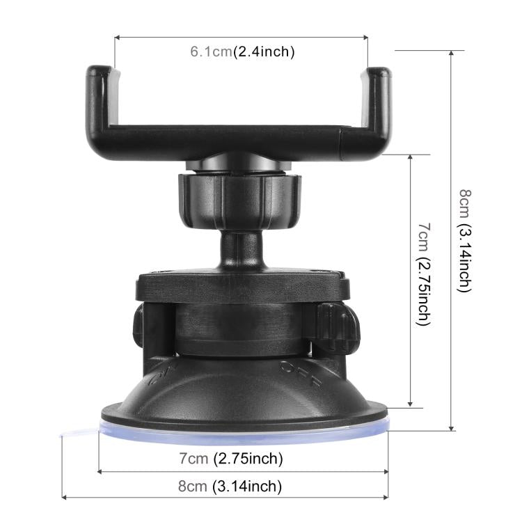 PULUZ Staffa porta morsetto a ventosa rotante a 360 gradi per iPhone, Galaxy, Huawei, Xiaomi, Sony, HTC, Google e altri smartphone