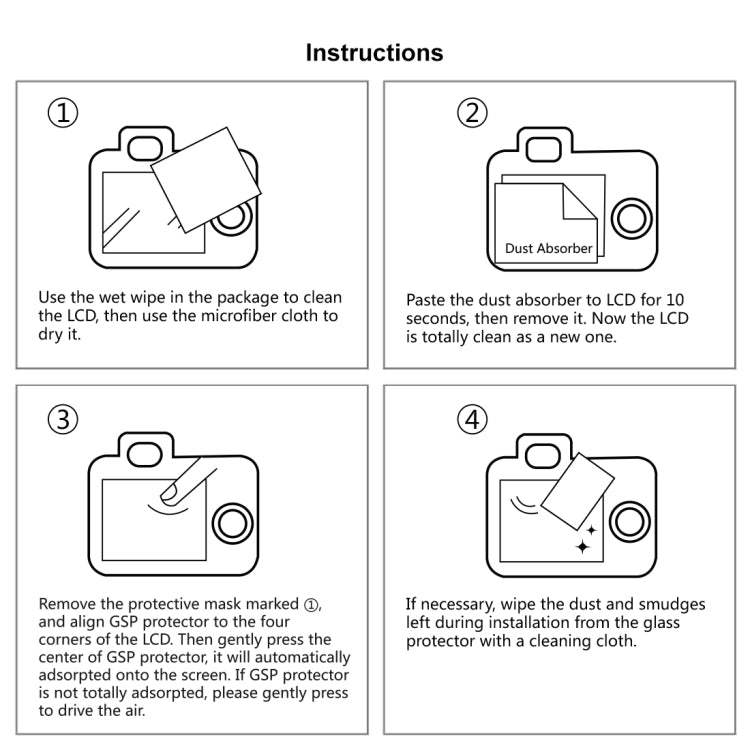 Compatibile con Fujifilm X-A1 / X-A2 / X-M1 / X30 / X-T20 / X-E3, Nikon S2, Casio ZS240 / ZS210 / ZS190, X-T10/T20 Protector