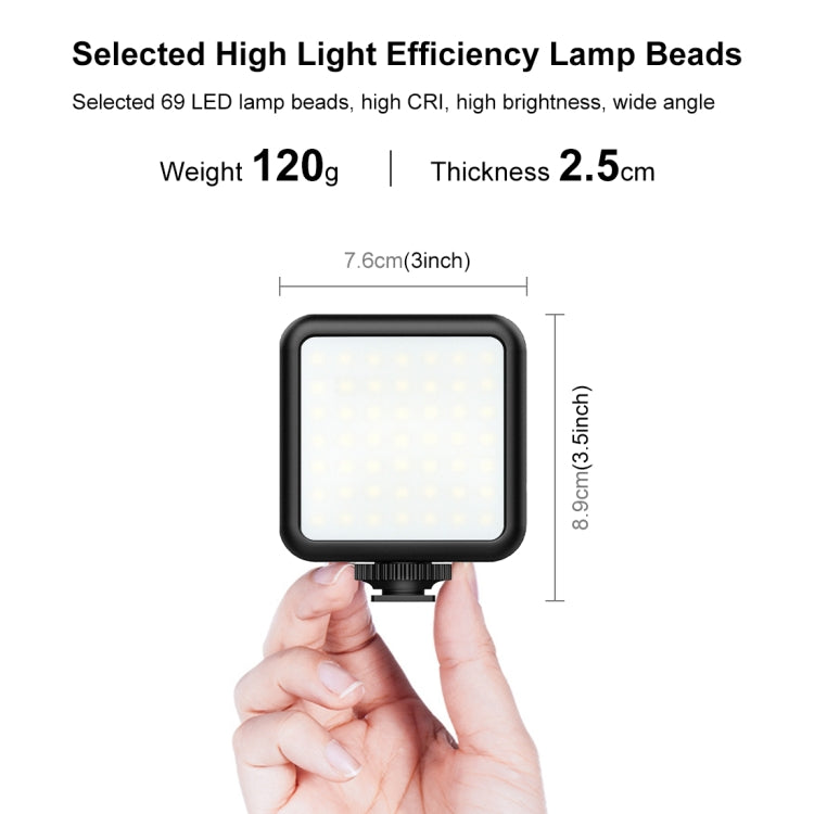 PULUZ Pocket 2500-9000K+RGB Luce di riempimento per bellezza a colori per fotocamera portatile Fotografia Luce a LED, 2500-9000K+RGB