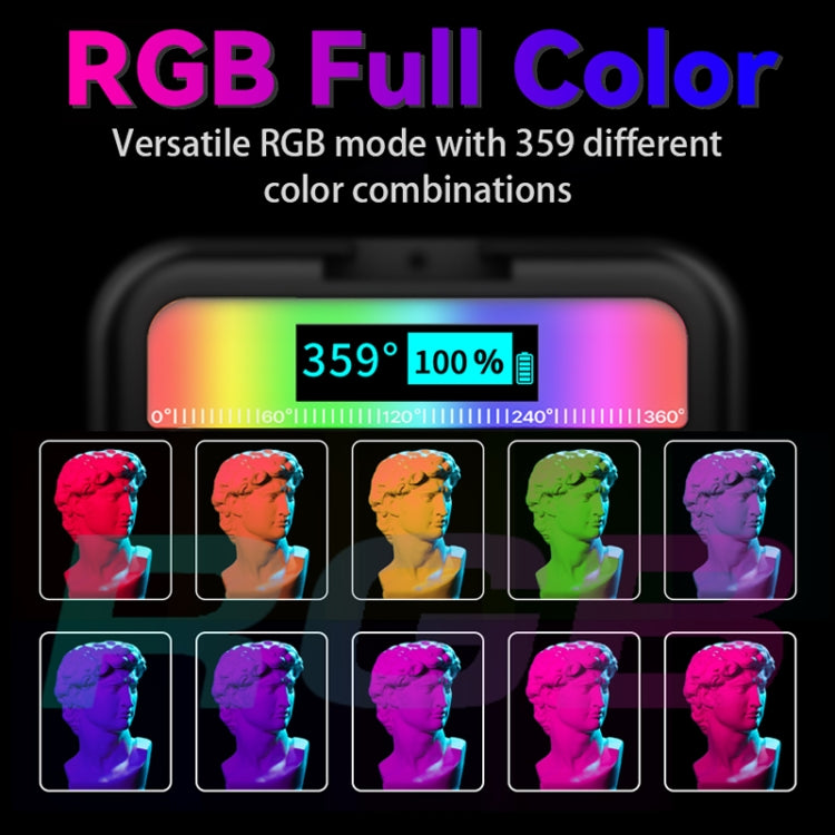 PULUZ Pocket 2500-9000K+RGB Luce di riempimento per bellezza a colori per fotocamera portatile Fotografia Luce a LED, 2500-9000K+RGB