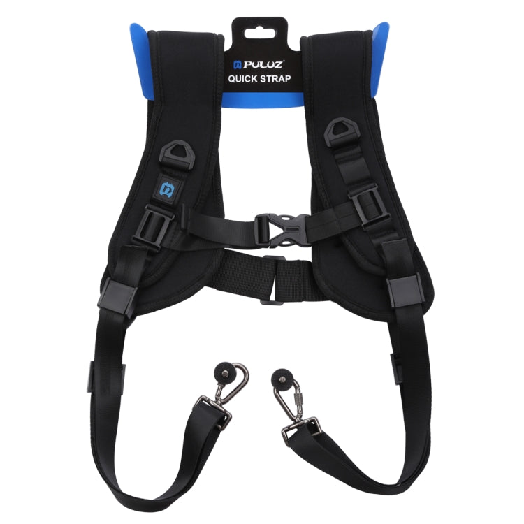 PULUZ Imbracatura a doppia spalla a sgancio rapido Cintura in schiuma di decompressione con imbottitura morbida per fotocamere digitali DSLR, Double Shoulder
