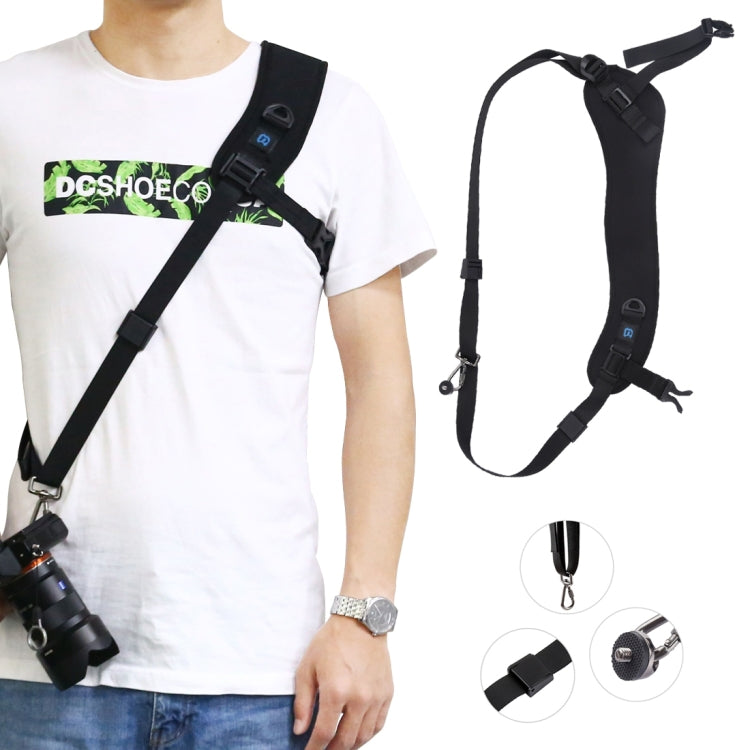 PULUZ Tracolla per fotocamera curva e traspirante in nylon morbido antiscivolo a sgancio rapido con gancio in metallo per fotocamere SLR / DSLR, Curved Strap