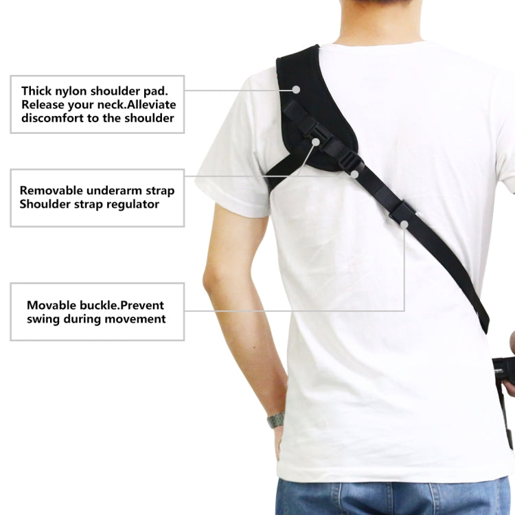 PULUZ Tracolla per fotocamera curva e traspirante in nylon morbido antiscivolo a sgancio rapido con gancio in metallo per fotocamere SLR / DSLR, Curved Strap