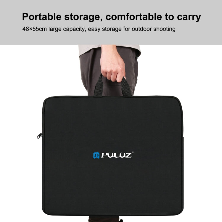 PULUZ Anello da 46 cm con luci a LED Borsa portaoggetti portatile con cerniera per borse da trasporto, dimensioni: 48 cm x 55 cm, Ring LED Storage Bag