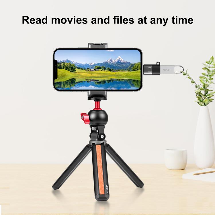 Adattatore OTG PD PULUZ da 8 pin a USB-C / Type-C, 8 Pin OTG Adapter