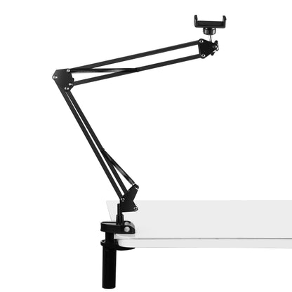Supporto per braccio articolato da tavolo per trasmissione in diretta PULUZ con morsetto per telefono, Phone Clamp