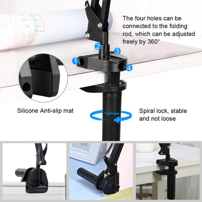 Supporto per braccio articolato da tavolo per trasmissione in diretta PULUZ con morsetto per telefono, Phone Clamp