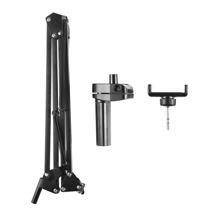 Supporto per braccio articolato da tavolo per trasmissione in diretta PULUZ con morsetto per telefono, Phone Clamp