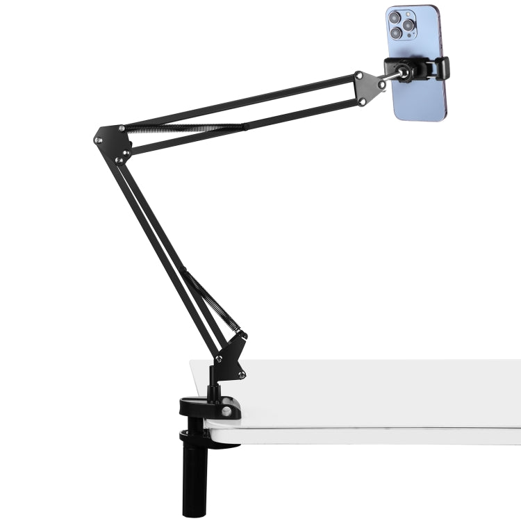 Supporto per braccio articolato da tavolo per trasmissione in diretta PULUZ con morsetto per telefono, Phone Clamp