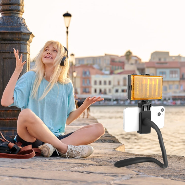 Supporto per montaggio a clip flessibile in silicone PULUZ con morsetto per telefono per telefoni/GoPro, Silicone Flexible Clip
