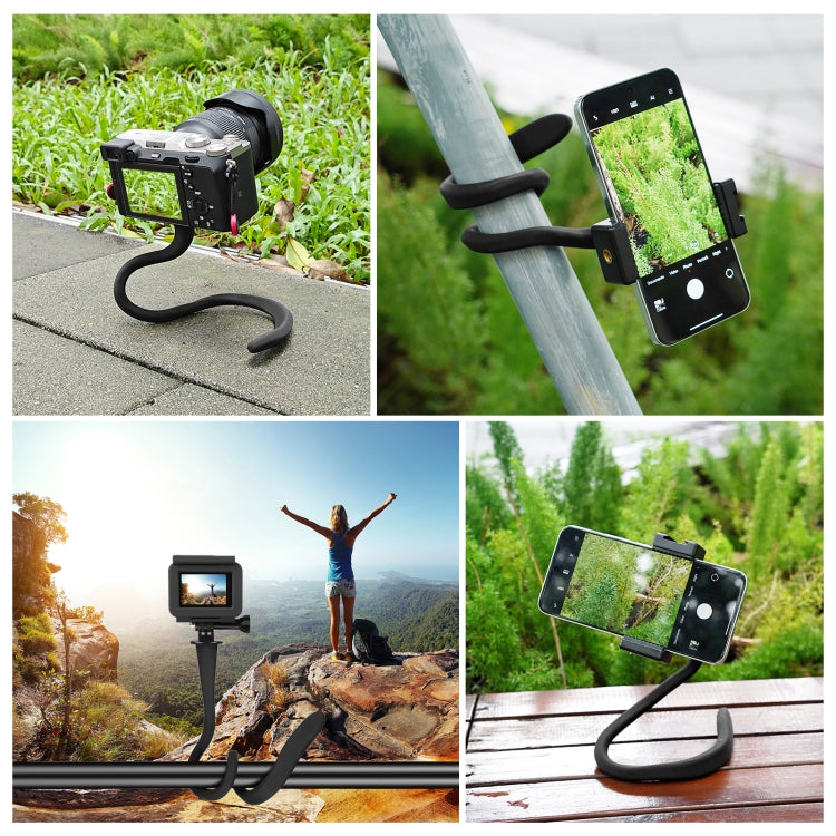 Supporto per montaggio a clip flessibile in silicone PULUZ con morsetto per telefono per telefoni/GoPro, Silicone Flexible Clip