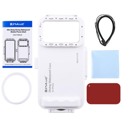 PULUZ Custodia Subacquea Impermeabile 45m/147ft Foto Video Scattare Foto Subacquee Cover per iPhone Serie 14, Serie iPhone 13, Serie iPhone 12, Serie iPhone 11, Serie iPhone X, iPhone 8 e 7, iPhone 6s, iOS 13.0 o Versione Superiore iPhone��������������...