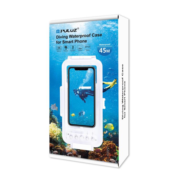 PULUZ Custodia Subacquea Impermeabile 45m/147ft Foto Video Scattare Foto Subacquee Cover per iPhone Serie 14, Serie iPhone 13, Serie iPhone 12, Serie iPhone 11, Serie iPhone X, iPhone 8 e 7, iPhone 6s, iOS 13.0 o Versione Superiore iPhone��������������...