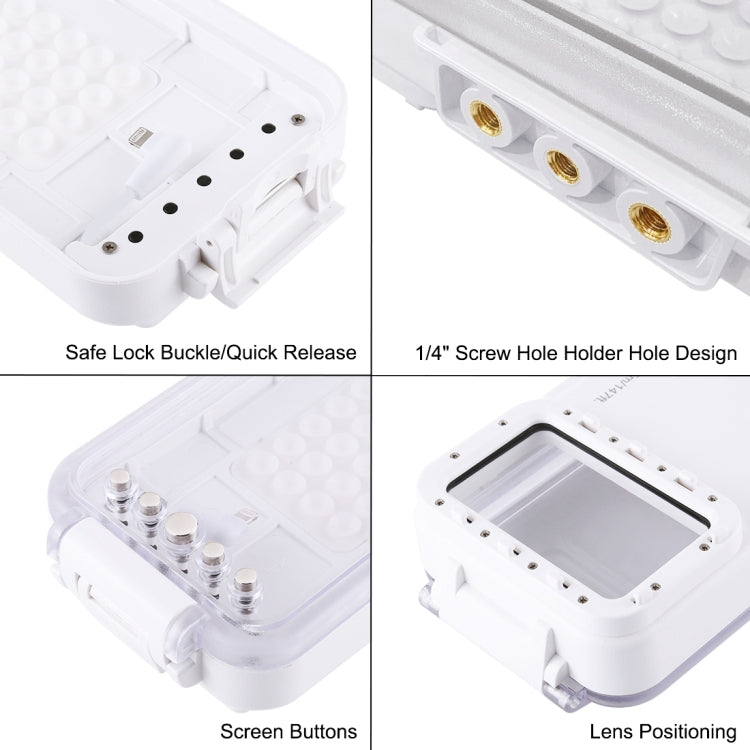 PULUZ Custodia Subacquea Impermeabile 45m/147ft Foto Video Scattare Foto Subacquee Cover per iPhone Serie 14, Serie iPhone 13, Serie iPhone 12, Serie iPhone 11, Serie iPhone X, iPhone 8 e 7, iPhone 6s, iOS 13.0 o Versione Superiore iPhone��������������...