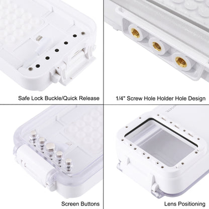 PULUZ Custodia Subacquea Impermeabile 45m/147ft Foto Video Scattare Foto Subacquee Cover per iPhone Serie 14, Serie iPhone 13, Serie iPhone 12, Serie iPhone 11, Serie iPhone X, iPhone 8 e 7, iPhone 6s, iOS 13.0 o Versione Superiore iPhone��������������...