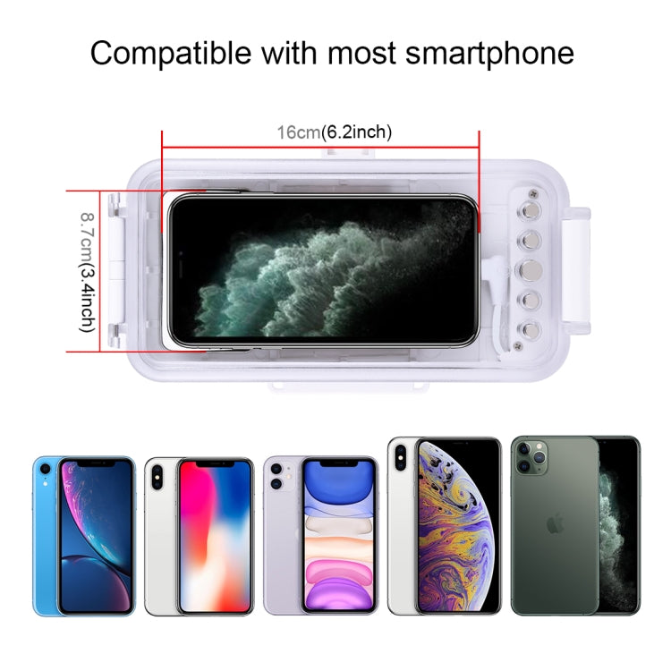 PULUZ Custodia Subacquea Impermeabile 45m/147ft Foto Video Scattare Foto Subacquee Cover per iPhone Serie 14, Serie iPhone 13, Serie iPhone 12, Serie iPhone 11, Serie iPhone X, iPhone 8 e 7, iPhone 6s, iOS 13.0 o Versione Superiore iPhone��������������...