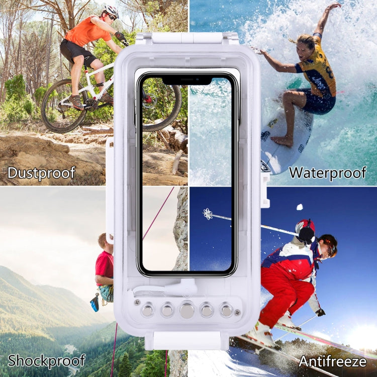 PULUZ Custodia Subacquea Impermeabile 45m/147ft Foto Video Scattare Foto Subacquee Cover per iPhone Serie 14, Serie iPhone 13, Serie iPhone 12, Serie iPhone 11, Serie iPhone X, iPhone 8 e 7, iPhone 6s, iOS 13.0 o Versione Superiore iPhone��������������...