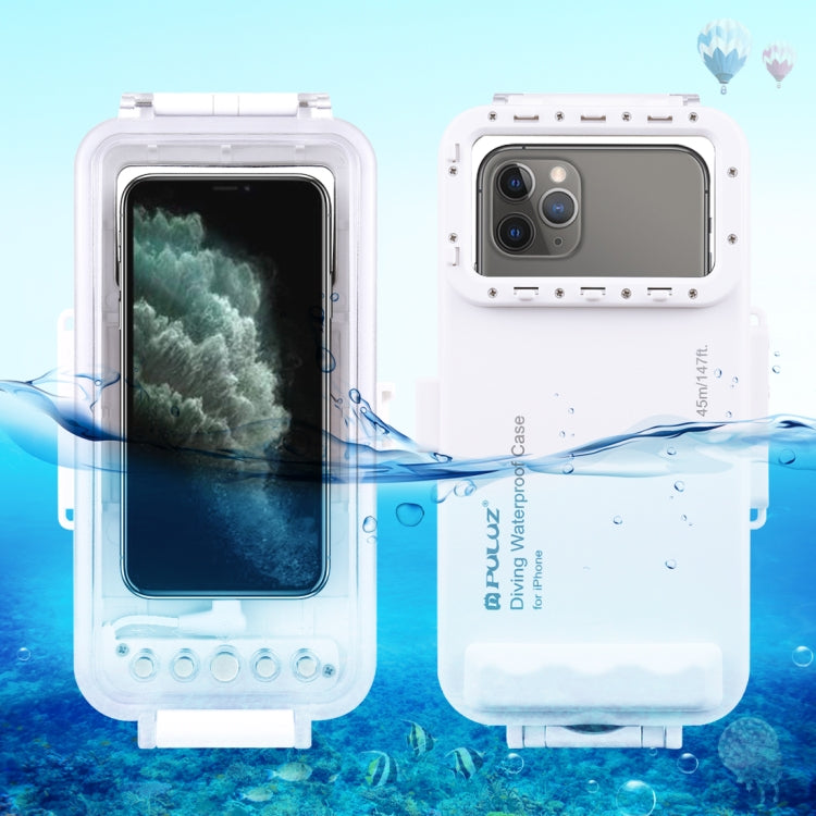 PULUZ Custodia Subacquea Impermeabile 45m/147ft Foto Video Scattare Foto Subacquee Cover per iPhone Serie 14, Serie iPhone 13, Serie iPhone 12, Serie iPhone 11, Serie iPhone X, iPhone 8 e 7, iPhone 6s, iOS 13.0 o Versione Superiore iPhone��������������...