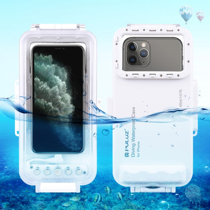 PULUZ Custodia Subacquea Impermeabile 45m/147ft Foto Video Scattare Foto Subacquee Cover per iPhone Serie 14, Serie iPhone 13, Serie iPhone 12, Serie iPhone 11, Serie iPhone X, iPhone 8 e 7, iPhone 6s, iOS 13.0 o Versione Superiore iPhone��������������...