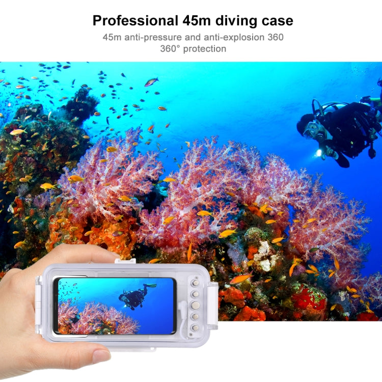 PULUZ 45m/147ft Custodia Subacquea Impermeabile Foto Video Scattare Foto Subacquee Cover per Smartphone Galaxy, Huawei, Xiaomi, Google Android OTG con Porta Type-C, Universal Case for Type-C Port Phones