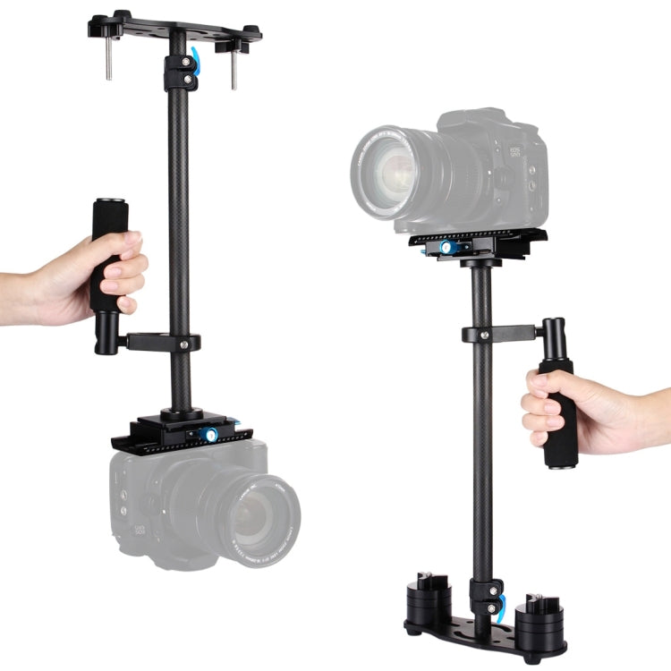 Stabilizzatore portatile in fibra di carbonio PULUZ 38,5-61 cm per video e fotocamere digitali DSLR e DV, portata 0,5-3 kg, S60T Black, S60T Blue, S60T Red, S60T Green, S60T Orange