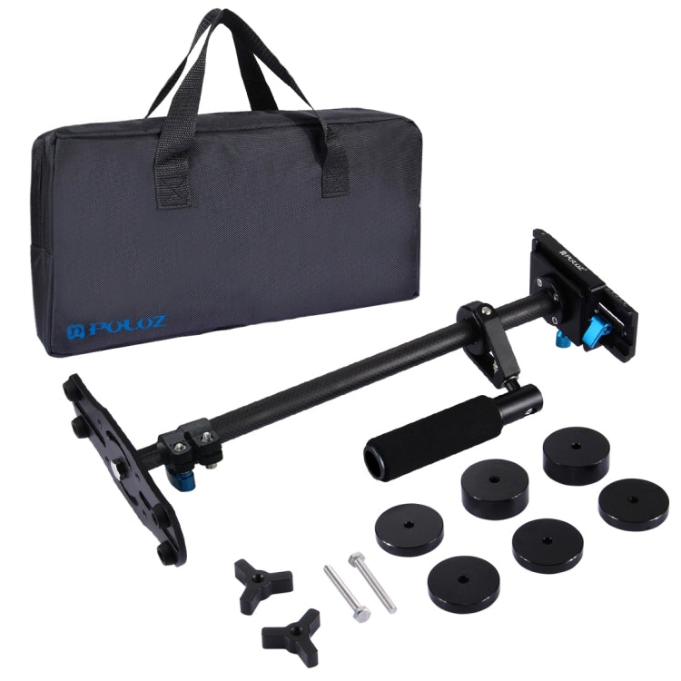Stabilizzatore portatile in fibra di carbonio PULUZ 38,5-61 cm per video e fotocamere digitali DSLR e DV, portata 0,5-3 kg, S60T Black, S60T Blue, S60T Red, S60T Green, S60T Orange