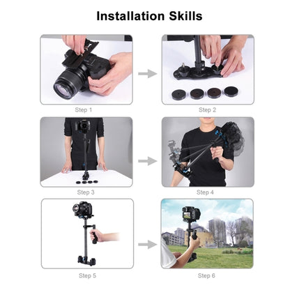 Stabilizzatore portatile in fibra di carbonio PULUZ 38,5-61 cm per video e fotocamere digitali DSLR e DV, portata 0,5-3 kg, S60T Black, S60T Blue, S60T Red, S60T Green, S60T Orange