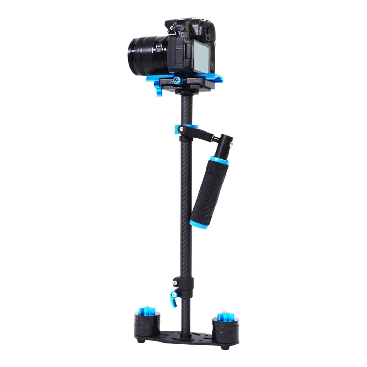 Stabilizzatore portatile in fibra di carbonio PULUZ 38,5-61 cm per video e fotocamere digitali DSLR e DV, portata 0,5-3 kg, S60T Blue