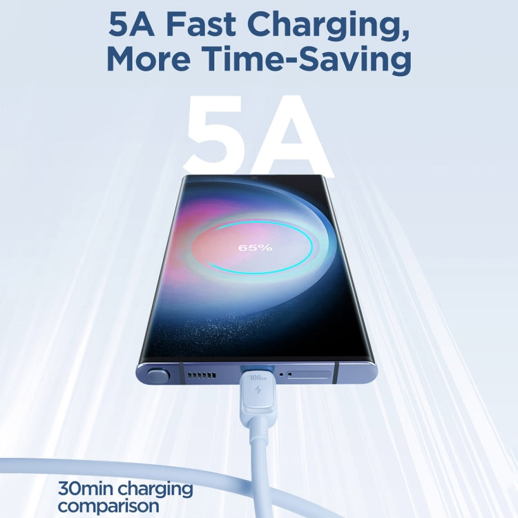 Cavo dati a ricarica rapida JOYROOM S-CC100A14 serie multicolore da 100 W da USB-C/Type-C a USB-C/Type-C, lunghezza: 1,2 m, Type-C to Type-C