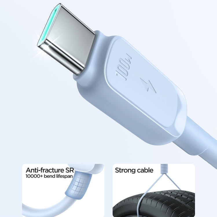 Cavo dati a ricarica rapida JOYROOM S-CC100A14 serie multicolore da 100 W da USB-C/Type-C a USB-C/Type-C, lunghezza: 1,2 m, Type-C to Type-C