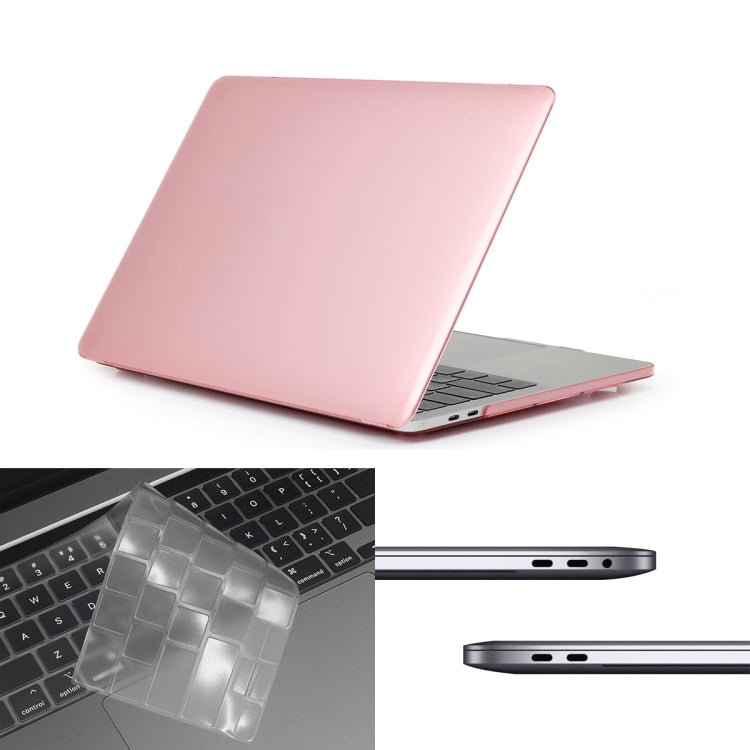 ENKAY Hat-Prince 3 in 1 per MacBook Pro 13 pollici A2289 / A2251 (2020) Custodia protettiva in cristallo rigido + versione Europa Cover protettiva per tastiera in TPU ultrasottile + set di tappi antipolvere, For MacBook Pro 13 inch A2289 / A2251 (2020)