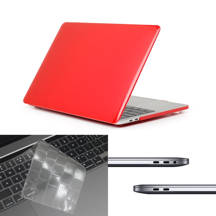 ENKAY Hat-Prince 3 in 1 per MacBook Pro 13 pollici A2289 / A2251 (2020) Custodia protettiva in cristallo rigido + versione Europa Cover protettiva per tastiera in TPU ultrasottile + set di tappi antipolvere, For MacBook Pro 13 inch A2289 / A2251 (2020)