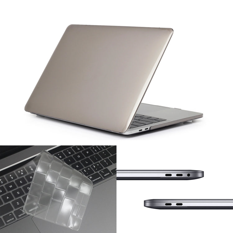 ENKAY Hat-Prince 3 in 1 per MacBook Pro 13 pollici A2289 / A2251 (2020) Custodia protettiva in cristallo rigido + versione Europa Cover protettiva per tastiera in TPU ultrasottile + set di tappi antipolvere, For MacBook Pro 13 inch A2289 / A2251 (2020)