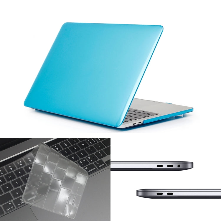 ENKAY Hat-Prince 3 in 1 per MacBook Pro 13 pollici A2289 / A2251 (2020) Custodia protettiva in cristallo rigido + versione Europa Cover protettiva per tastiera in TPU ultrasottile + set di tappi antipolvere, For MacBook Pro 13 inch A2289 / A2251 (2020)