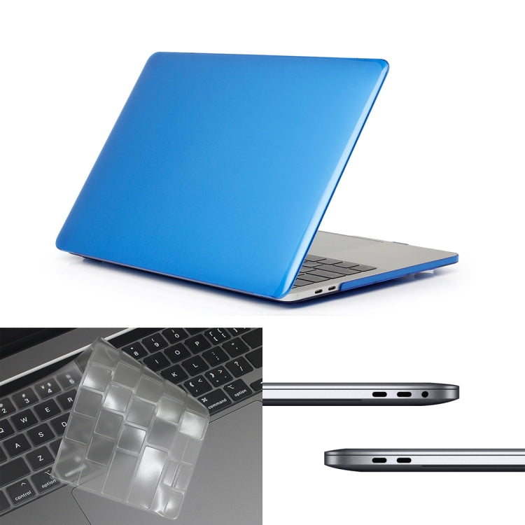 ENKAY Hat-Prince 3 in 1 per MacBook Pro 13 pollici A2289 / A2251 (2020) Custodia protettiva in cristallo rigido + versione Europa Cover protettiva per tastiera in TPU ultrasottile + set di tappi antipolvere, For MacBook Pro 13 inch A2289 / A2251 (2020)