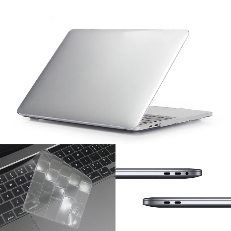 ENKAY Hat-Prince 3 in 1 per MacBook Pro 13 pollici A2289 / A2251 (2020) Custodia protettiva in cristallo rigido + versione Europa Cover protettiva per tastiera in TPU ultrasottile + set di tappi antipolvere, For MacBook Pro 13 inch A2289 / A2251 (2020)