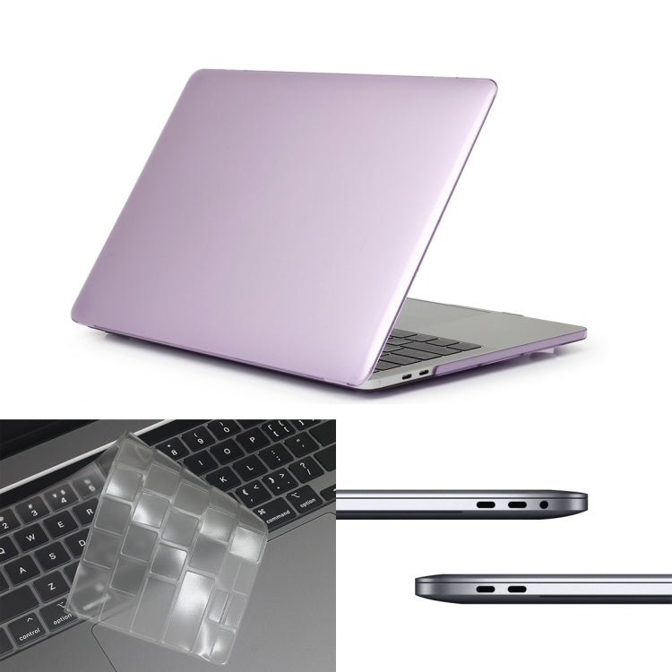 ENKAY Hat-Prince 3 in 1 per MacBook Pro 13 pollici A2289 / A2251 (2020) Custodia protettiva in cristallo rigido + versione Europa Cover protettiva per tastiera in TPU ultrasottile + set di tappi antipolvere, For MacBook Pro 13 inch A2289 / A2251 (2020)