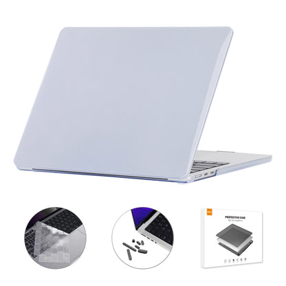 ENKAY Custodia per laptop in cristallo 3 in 1 con pellicola per tastiera in TPU / Tappi antipolvere per MacBook Air 13.6 2022 A2681 Versione USA, 3 in 1 US Version