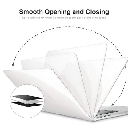 ENKAY Custodia per laptop in cristallo 3 in 1 con pellicola per tastiera in TPU / Tappi antipolvere per MacBook Air 13.6 2022 A2681 Versione USA, 3 in 1 US Version